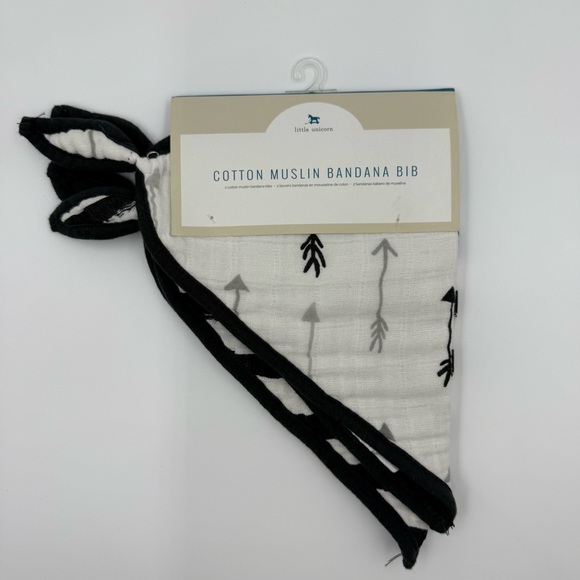 little unicorn Other - little unicorn Set of 2 cotton muslin bandana baby bib black & white infant - 3T